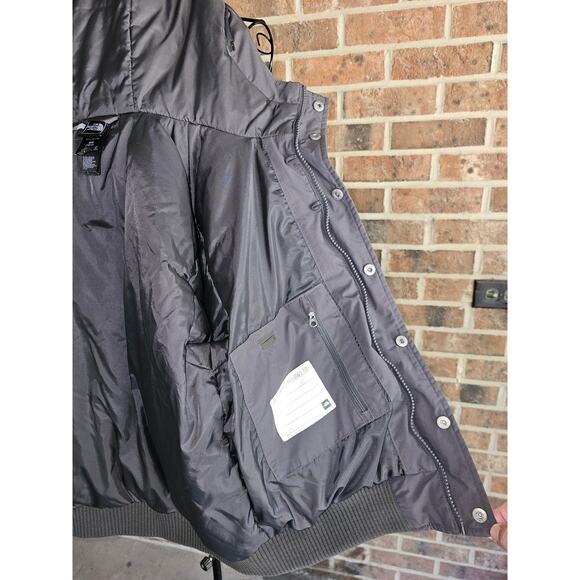 THE NORTH FACE HyVent 550 Gray Hood Coat Puffer Jacket Youth Medium Gift Winter - Picture 10 of 11